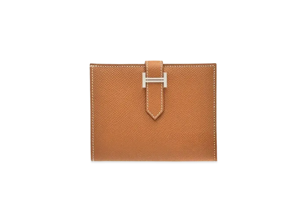 エルメス ベアンコンパクト ヴォーエプソン "ゴールド/シルバー"