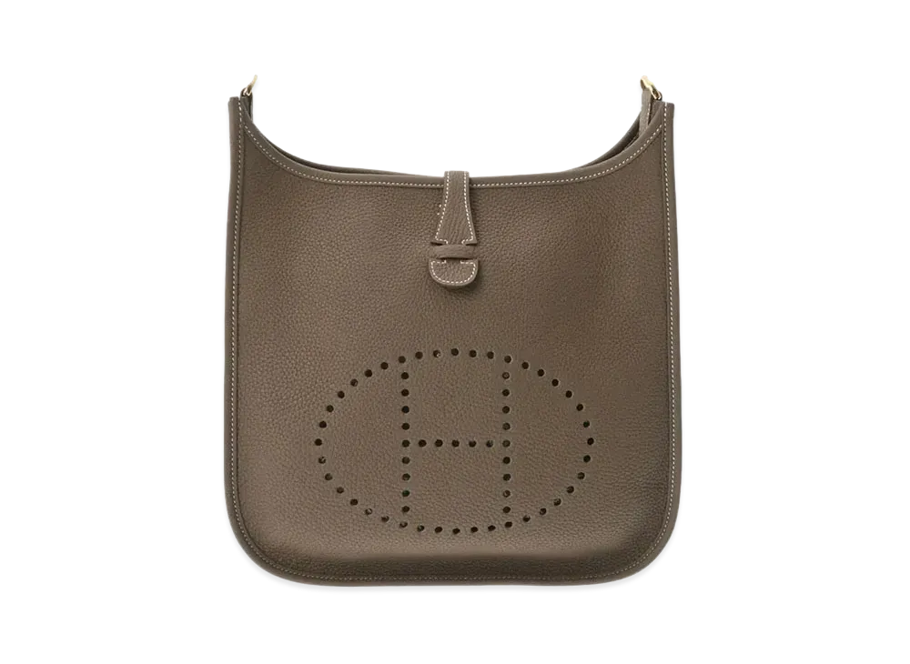 Hermes Evelyne 1 Taurillon Clemence "Etoupe/Gold