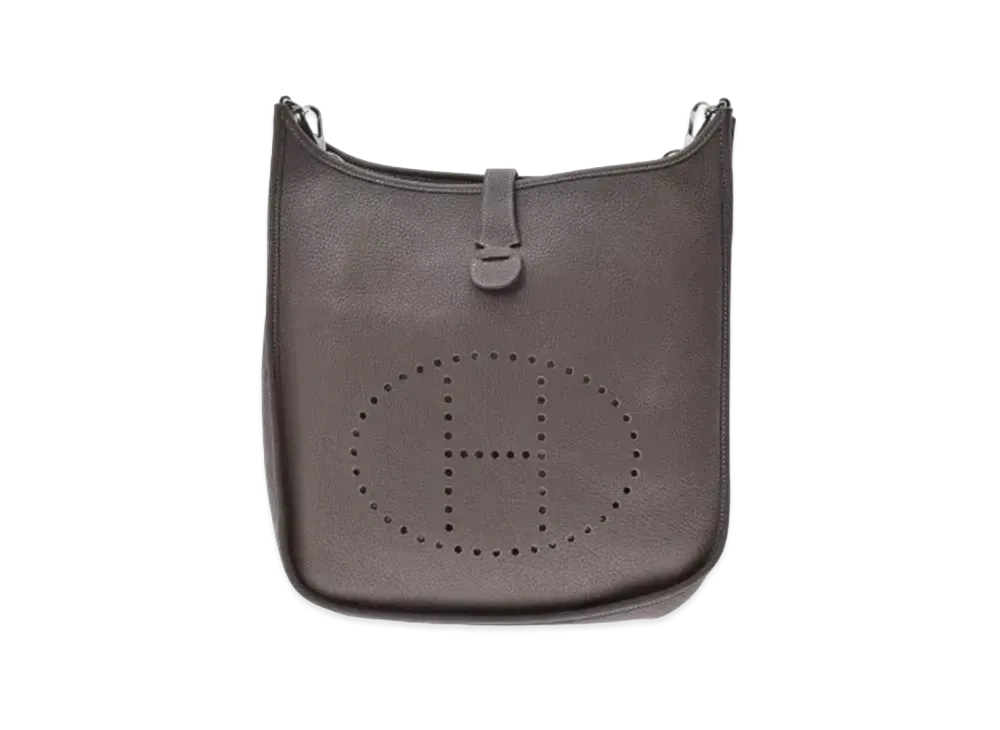 Hermes Evelyne 2 Taurillon Clemence "Etoupe/Silver"