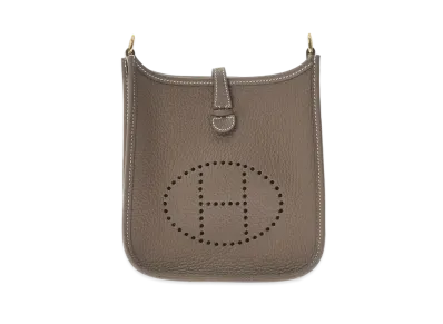 Hermes Evelyne 2 Taurillon Clemence "Etain/Gold"