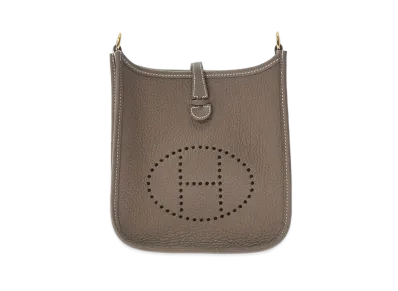 Hermes Evelyne 3 Taurillon Clemence "Etain/Gold"