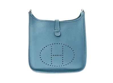 Hermes Evelyne 1 Taurillon Clemence "Blue Jean/Silver"
