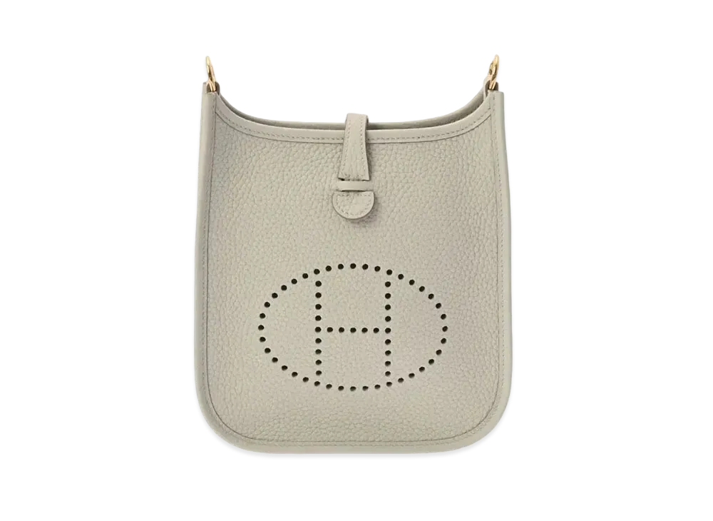 Hermes Evelyne 3 Taurillon Clemence "Beton/Gold"