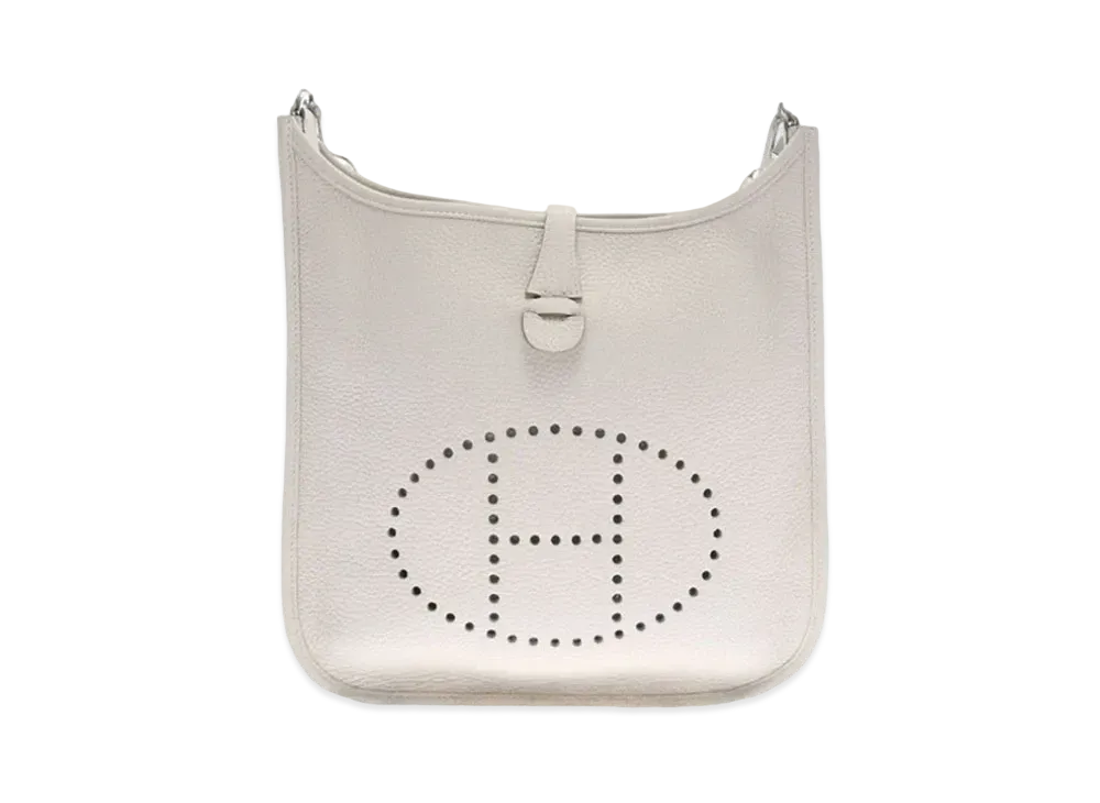 Hermes Evelyne 3 Taurillon Clemence "Craie/Silver
