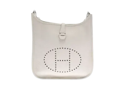Hermes Evelyne 3 Taurillon Clemence "Craie/Silver