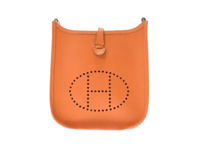 Hermes Evelyne 3 Veau Epsom "Orange/Silver"