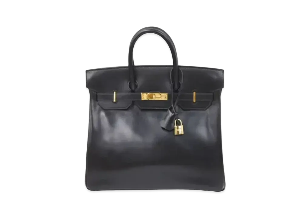 Hermes Haut a Courroies Box Calf "Noir/Gold"