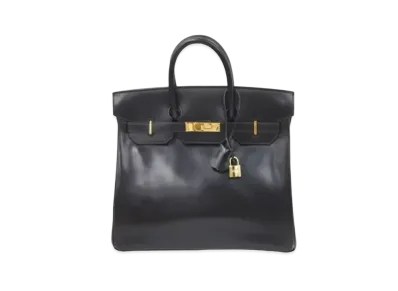 Hermes Haut a Courroies Box Calf "Noir/Gold"