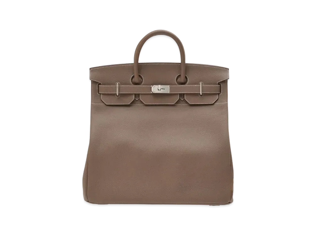 Hermes Haut a Courroies Togo "Etoupe/Silver"