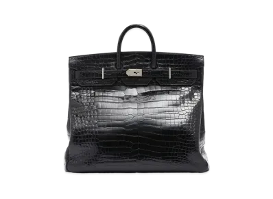 Hermes Haut a Courroies Porosus "Noir/Silver"