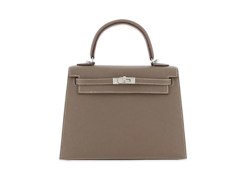 Hermes Kelly Sellier Veau Epsom "Etoupe/Silver"
