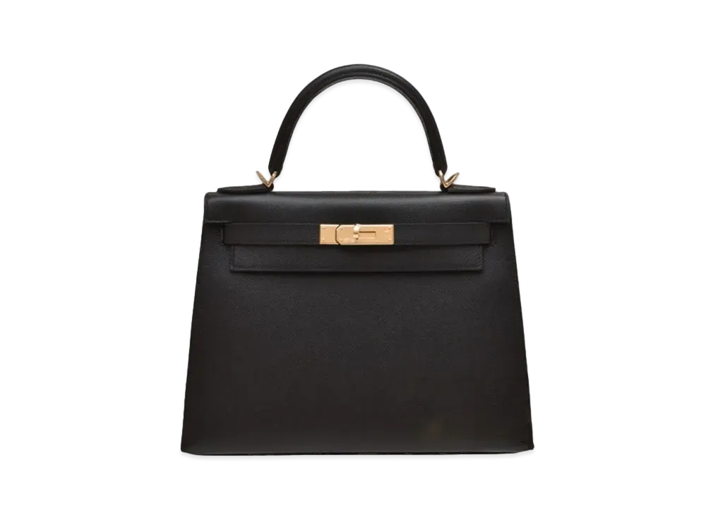 Hermes Kelly Sellier Veau Epsom "Noir/Champagne Gold"
