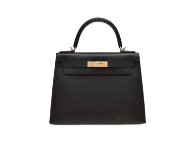 Hermes Kelly Sellier Veau Epsom "Noir/Champagne Gold"