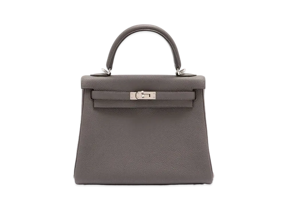 Hermes Kelly Retourne Togo "Etain/Silver"