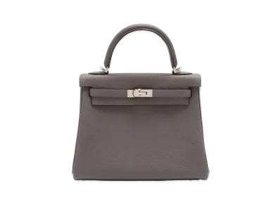 Hermes Kelly Retourne Togo "Etain/Silver"