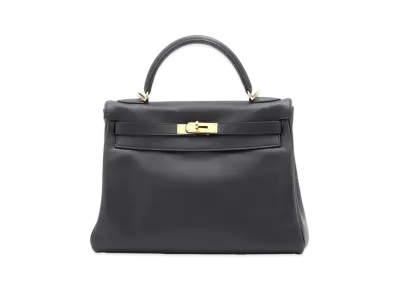 Hermes Kelly Retourne Swift "Noir/Gold"