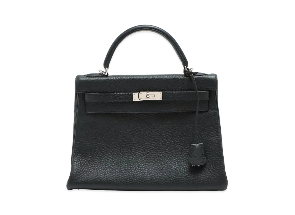 Hermes Kelly Retourne Fjord "Noir/Silver"