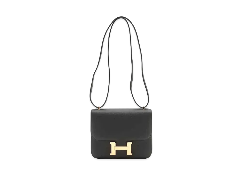 Hermes Constance Veau Epsom "Noir/Rose Gold"