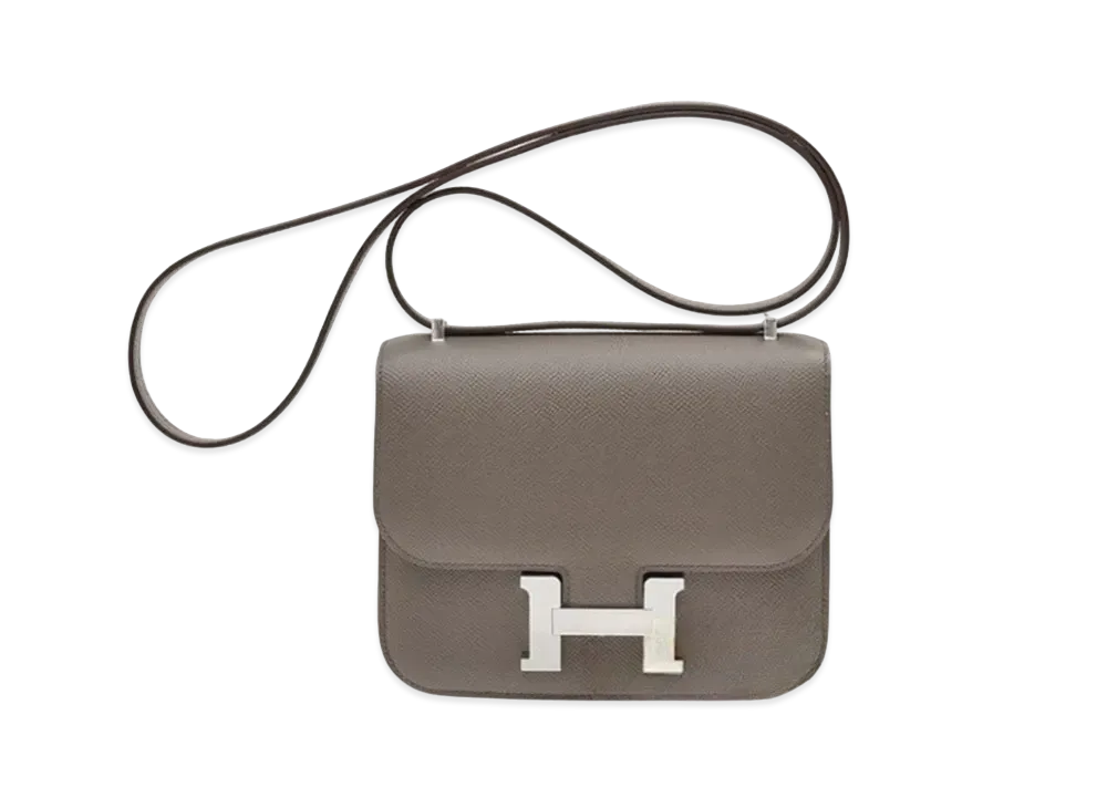 Hermes Constance Veau Epsom "Etain/Silver"