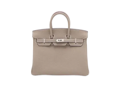 Hermes Birkin Taurillon Clemence "Etoupe/Silver"