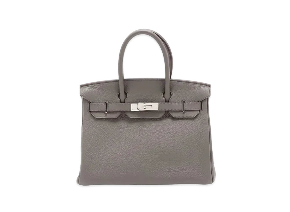 Hermes Birkin Taurillon Clemence "Etain/Silver"