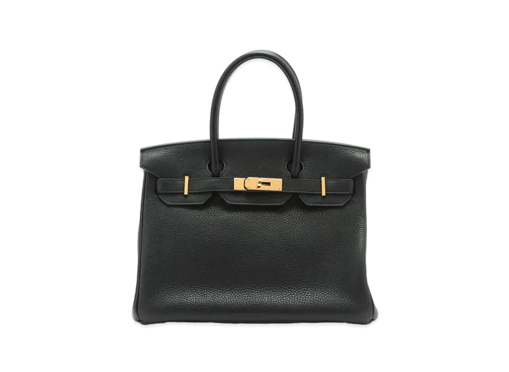 Hermes Birkin Taurillon Clemence "Noir/Gold"