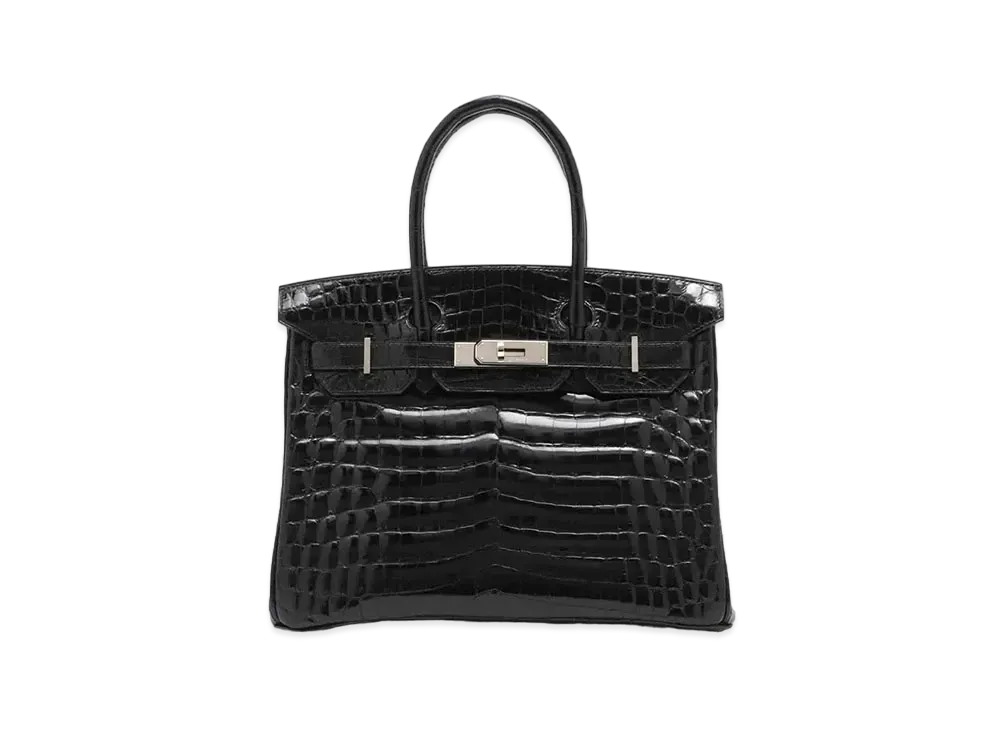 Hermes Birkin Crocodile Niloticus "Noir/Silver"