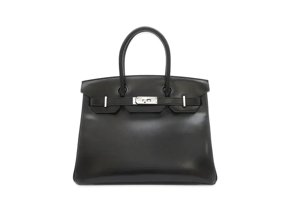 Hermes Birkin Box Calf "Noir/Silver"