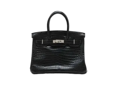 Hermes Birkin Porosus "Noir/Silver"