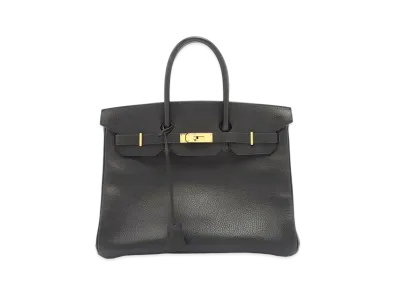 Hermes Birkin Ardennes "Noir/Gold"