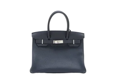 Hermes Birkin Togo "Bleu Nuit/Silver"