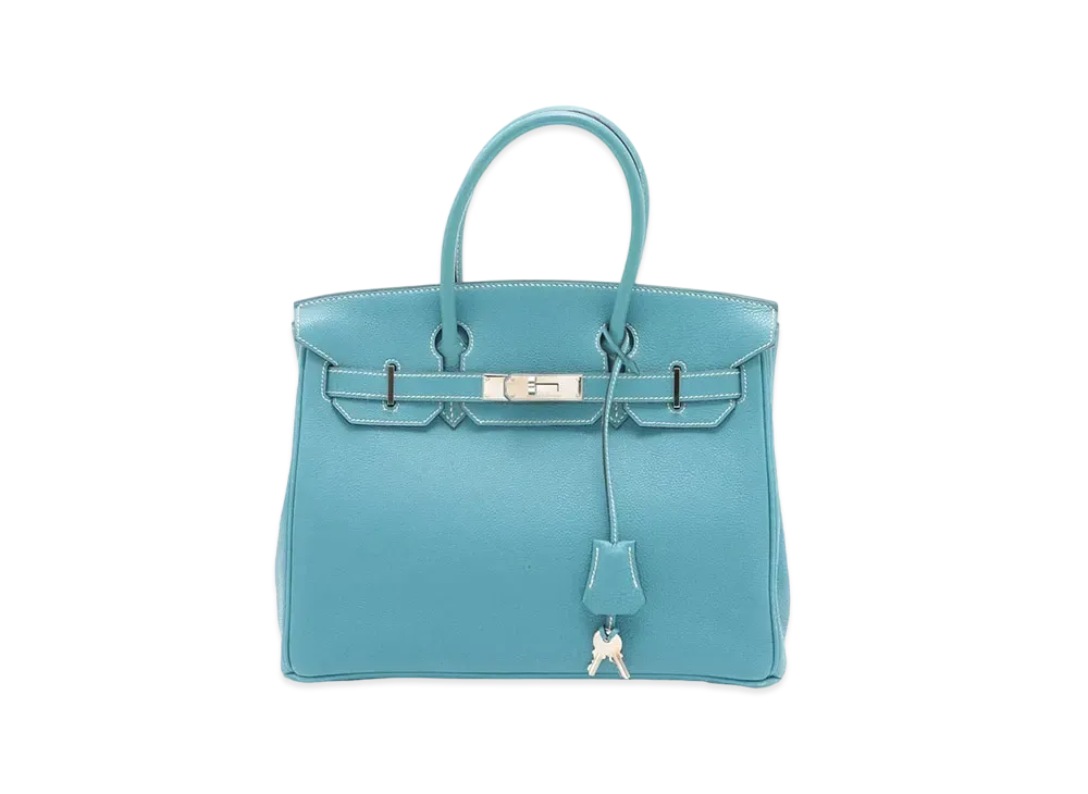Hermes Birkin Taurillon Clemence "Blue Jean/Silver"