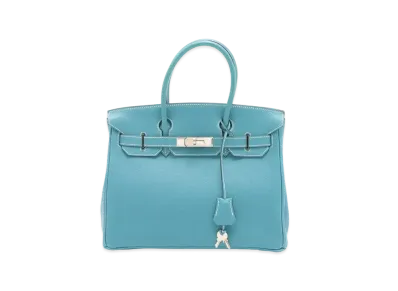 Hermes Birkin Taurillon Clemence "Blue Jean/Silver"