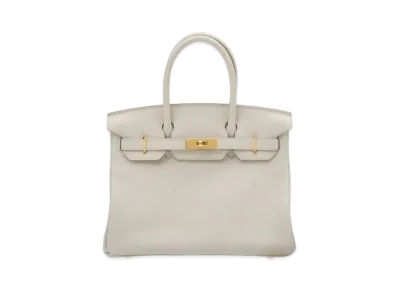 Hermes Birkin Taurillon Clemence "Beton/Gold"