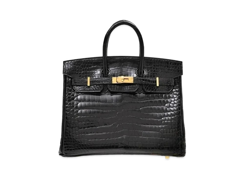 Hermes Birkin Porosus "Noir/Gold"