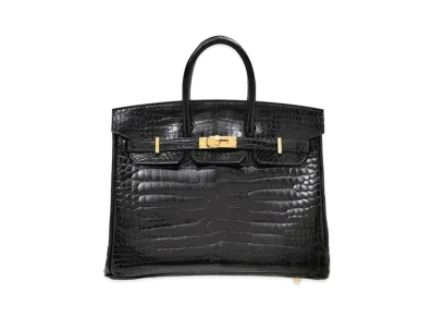 Hermes Birkin Porosus "Noir/Gold"