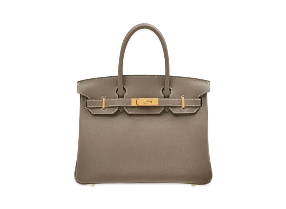 Hermes Birkin Taurillon Novillo "Etoupe/Gold"
