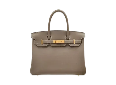 Hermes Birkin Taurillon Novillo "Etoupe/Gold"