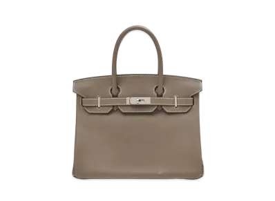 Hermes Birkin Taurillon Novillo "Etoupe/Silver"