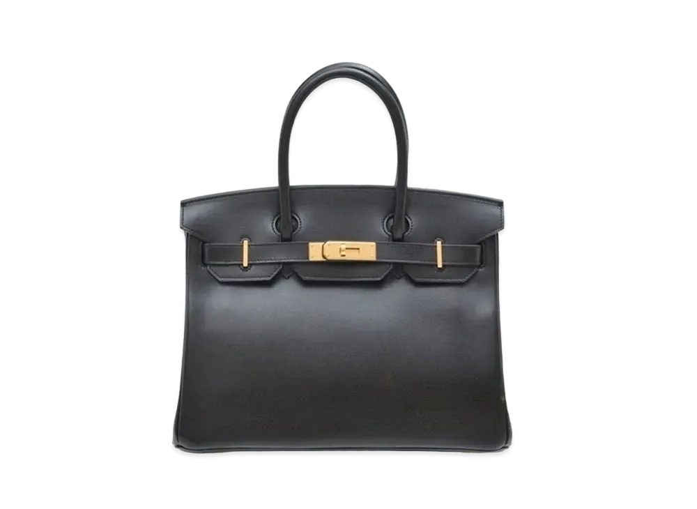 Hermes Birkin Tadelakt "Noir/Gold"