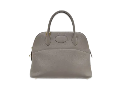 Hermes Bolide Taurillon Clemence "Etain/Gold"