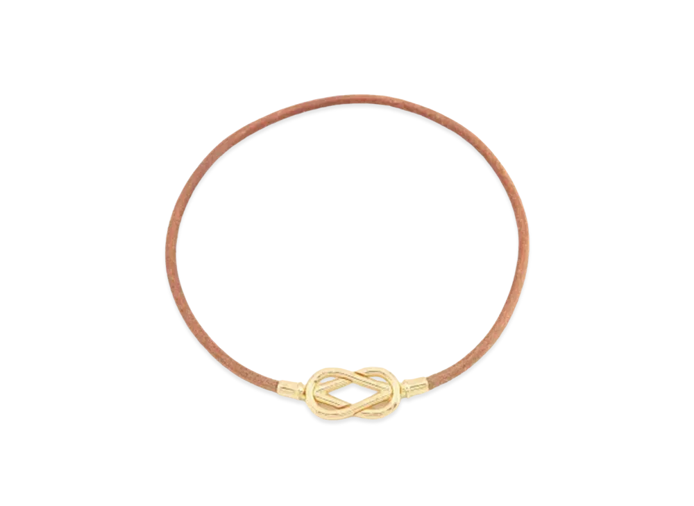 Hermes Atame Choker "Brown/Gold"