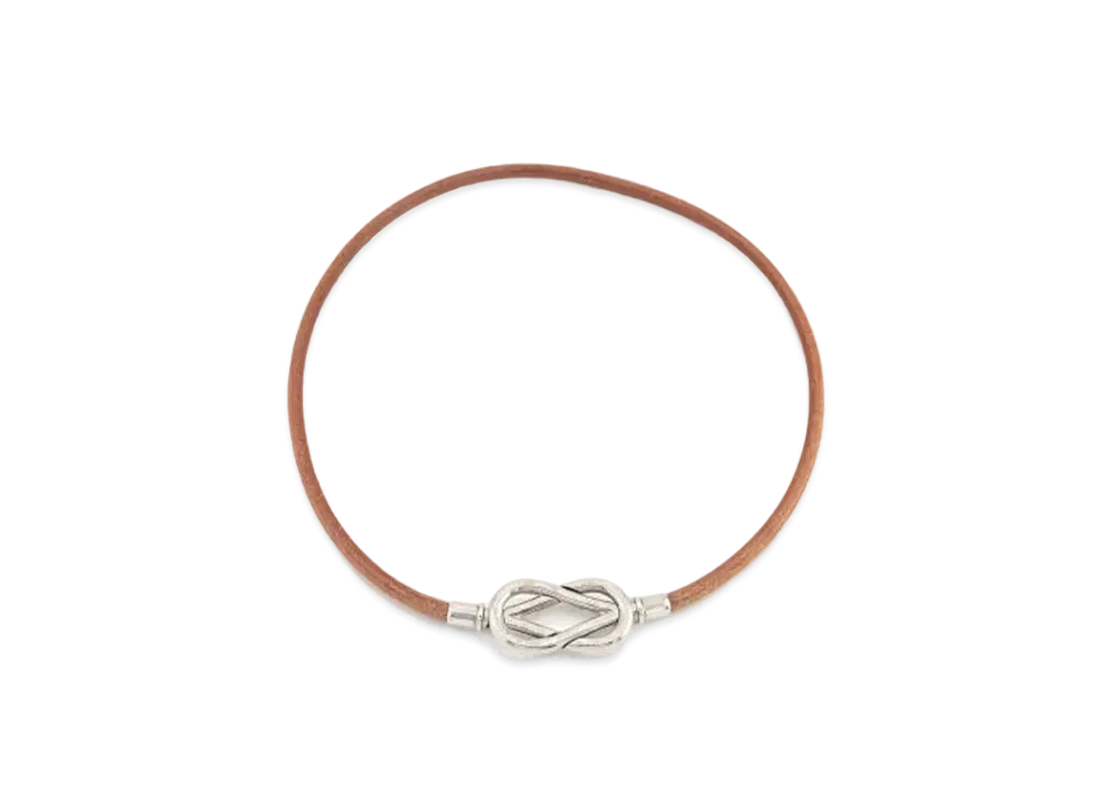 Hermes Atame Choker "Brown/Silver"