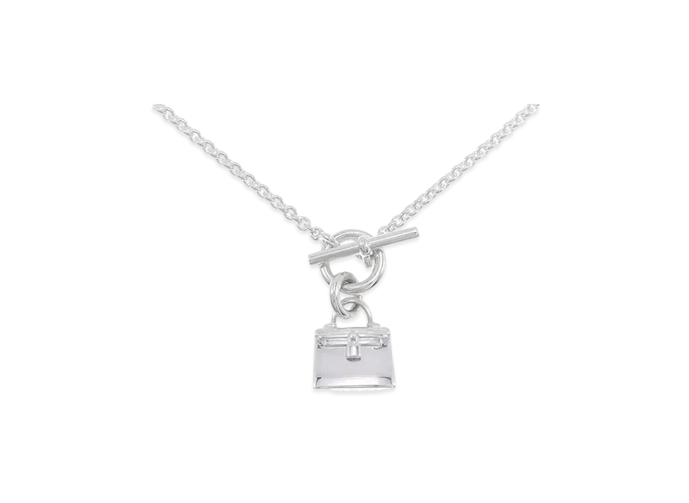 Hermes Amulettes Kelly Necklace "Silver"