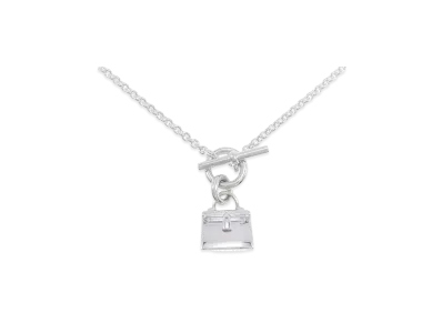 Hermes Amulettes Kelly Necklace "Silver"