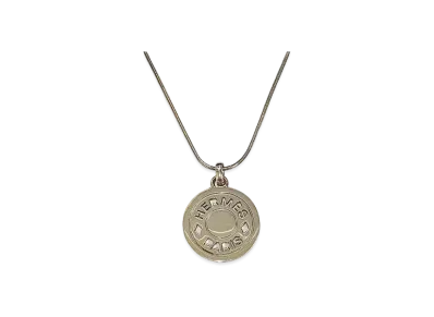 Hermes Sellier Necklace "Silver"