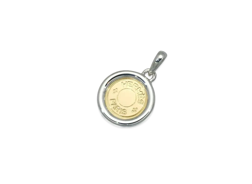Hermes Sellier Pendant Top "Silver/Gold"