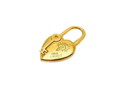 Hermes 2004 Annee de La Fantaisie Heart Cadena Charm "Gold"