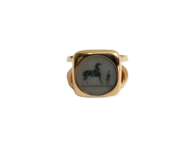 Hermes Corozo Ring "Gold/Purple/Metal"