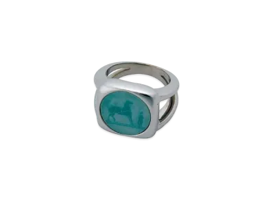 Hermes Corozo Ring "Silver/Green/Metal"